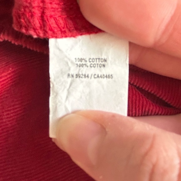 The Children's Place Red Corduroy Button Down Shirt Collared Boys 100% Cotton - Picture 5 of 6